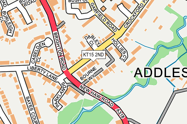 KT15 2ND map - OS OpenMap – Local (Ordnance Survey)