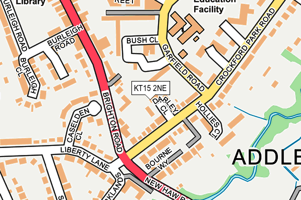 KT15 2NE map - OS OpenMap – Local (Ordnance Survey)