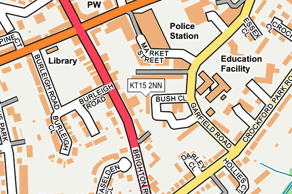 KT15 2NN map - OS OpenMap – Local (Ordnance Survey)