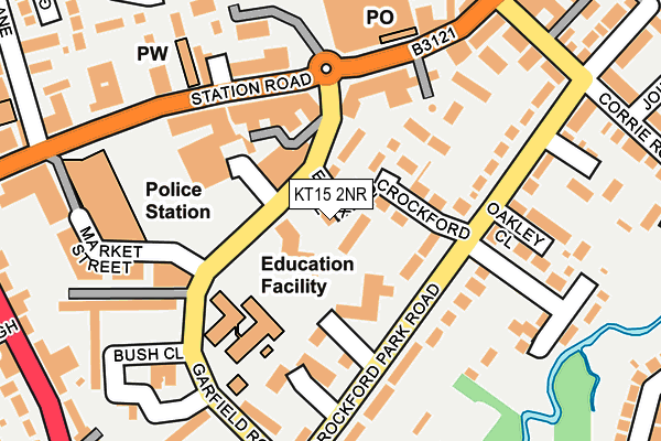 KT15 2NR map - OS OpenMap – Local (Ordnance Survey)