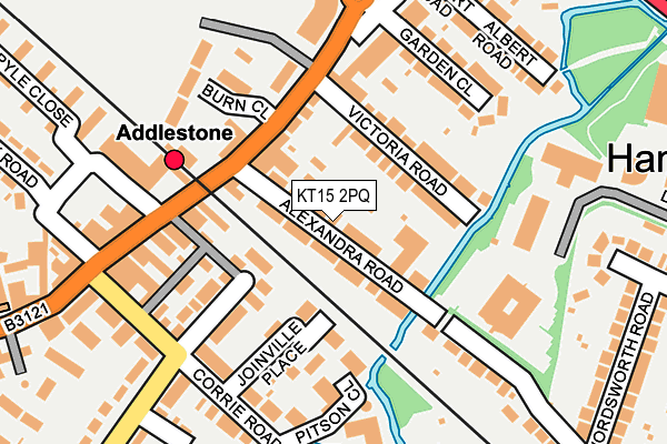 KT15 2PQ map - OS OpenMap – Local (Ordnance Survey)