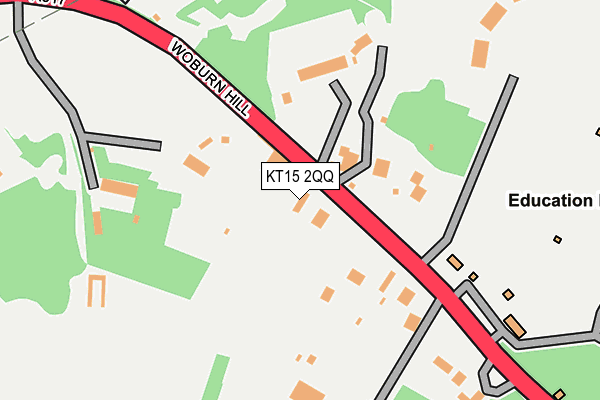 KT15 2QQ map - OS OpenMap – Local (Ordnance Survey)