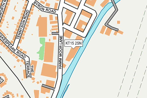 KT15 2SN map - OS OpenMap – Local (Ordnance Survey)