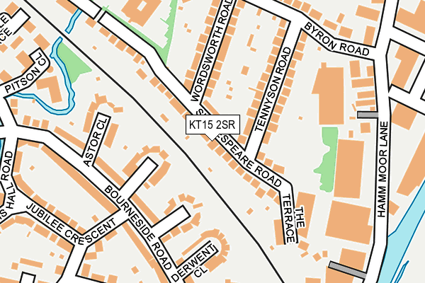 KT15 2SR map - OS OpenMap – Local (Ordnance Survey)