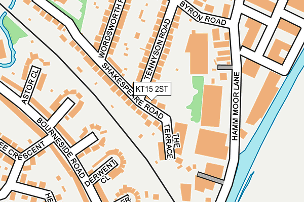 KT15 2ST map - OS OpenMap – Local (Ordnance Survey)