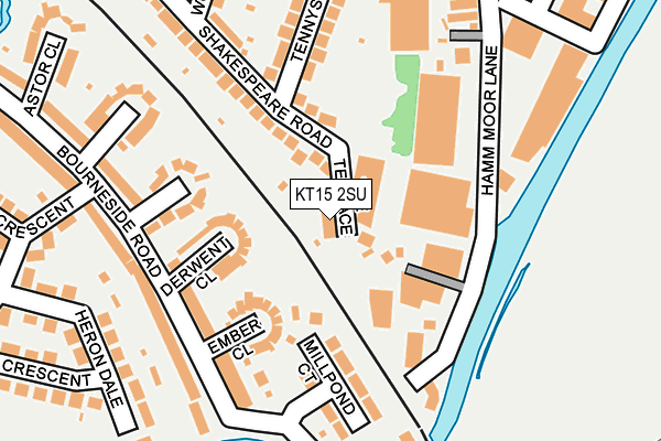 KT15 2SU map - OS OpenMap – Local (Ordnance Survey)