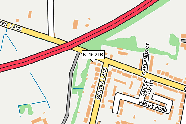 KT15 2TB map - OS OpenMap – Local (Ordnance Survey)