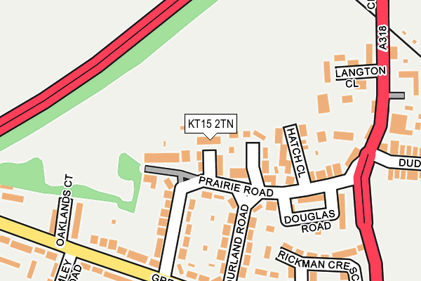 KT15 2TN map - OS OpenMap – Local (Ordnance Survey)