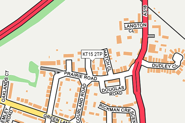 KT15 2TP map - OS OpenMap – Local (Ordnance Survey)