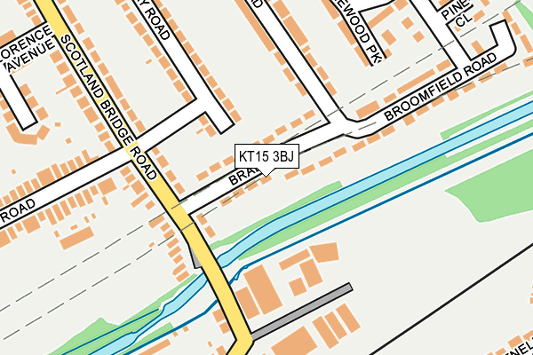 KT15 3BJ map - OS OpenMap – Local (Ordnance Survey)