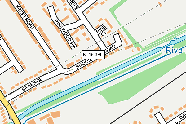 KT15 3BL map - OS OpenMap – Local (Ordnance Survey)