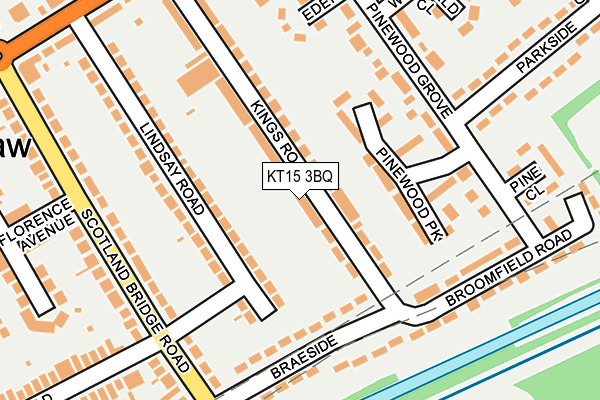 KT15 3BQ map - OS OpenMap – Local (Ordnance Survey)