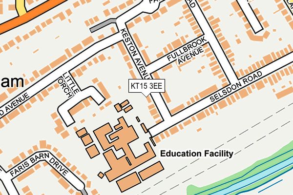 KT15 3EE map - OS OpenMap – Local (Ordnance Survey)