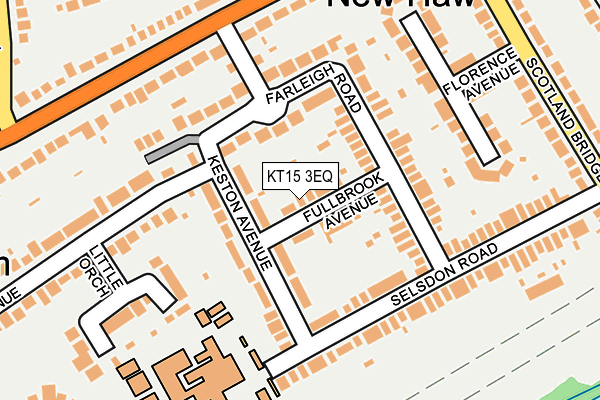 KT15 3EQ map - OS OpenMap – Local (Ordnance Survey)