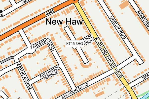 KT15 3HG map - OS OpenMap – Local (Ordnance Survey)