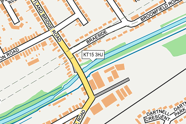 KT15 3HJ map - OS OpenMap – Local (Ordnance Survey)