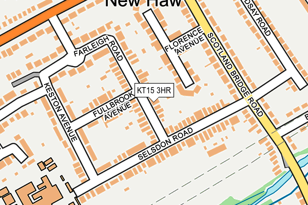 KT15 3HR map - OS OpenMap – Local (Ordnance Survey)