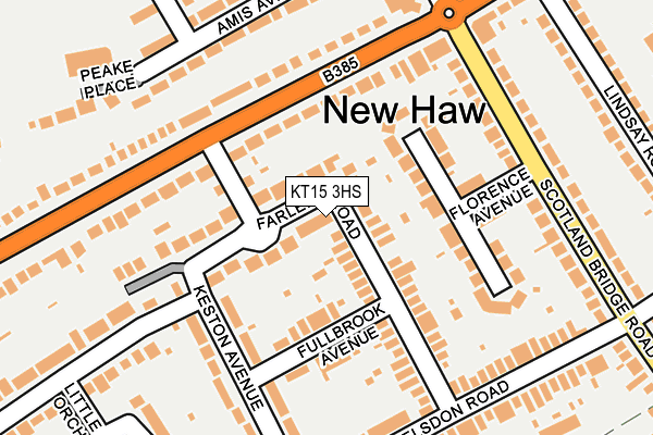 KT15 3HS map - OS OpenMap – Local (Ordnance Survey)