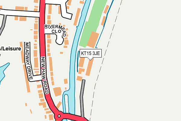 KT15 3JE map - OS OpenMap – Local (Ordnance Survey)
