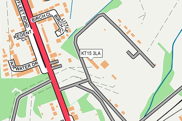 KT15 3LA map - OS OpenMap – Local (Ordnance Survey)