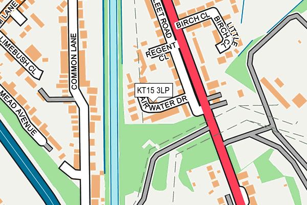 KT15 3LP map - OS OpenMap – Local (Ordnance Survey)