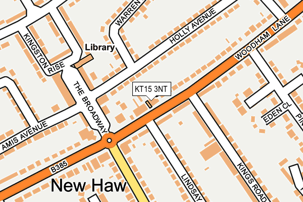 KT15 3NT map - OS OpenMap – Local (Ordnance Survey)