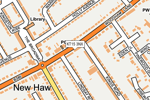 KT15 3NX map - OS OpenMap – Local (Ordnance Survey)