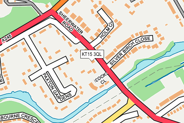 KT15 3QL map - OS OpenMap – Local (Ordnance Survey)