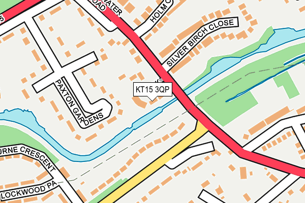 KT15 3QP map - OS OpenMap – Local (Ordnance Survey)