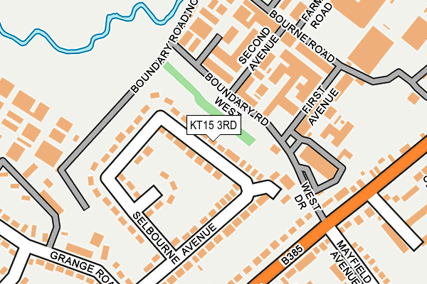 KT15 3RD map - OS OpenMap – Local (Ordnance Survey)