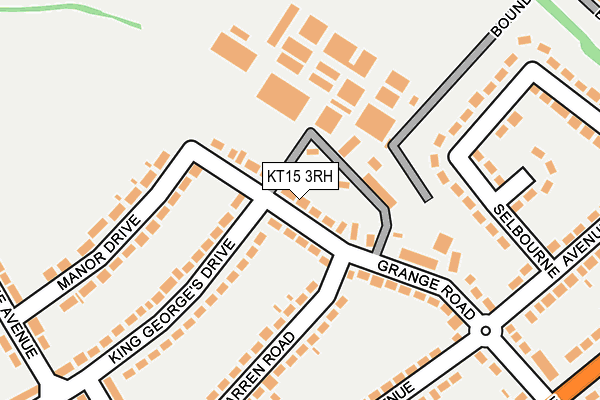 KT15 3RH map - OS OpenMap – Local (Ordnance Survey)