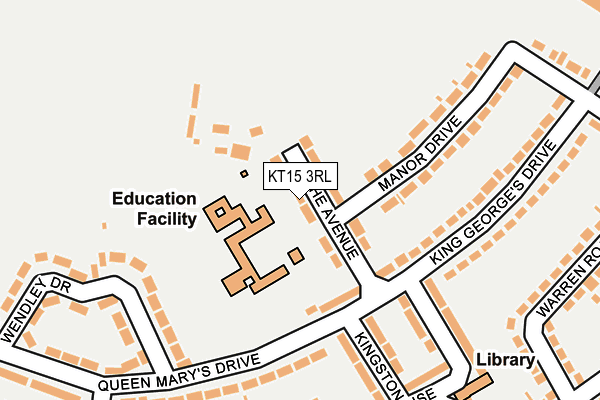 KT15 3RL map - OS OpenMap – Local (Ordnance Survey)
