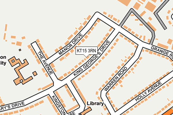 KT15 3RN map - OS OpenMap – Local (Ordnance Survey)