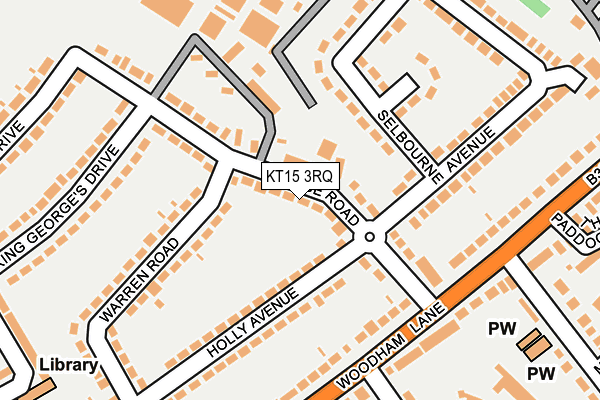 KT15 3RQ map - OS OpenMap – Local (Ordnance Survey)