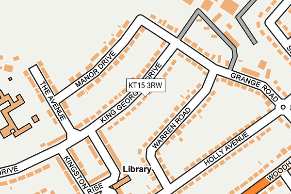 KT15 3RW map - OS OpenMap – Local (Ordnance Survey)