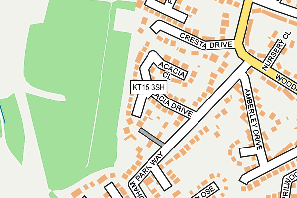 KT15 3SH map - OS OpenMap – Local (Ordnance Survey)