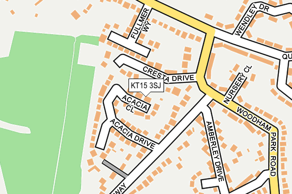 KT15 3SJ map - OS OpenMap – Local (Ordnance Survey)