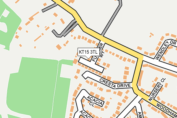 KT15 3TL map - OS OpenMap – Local (Ordnance Survey)