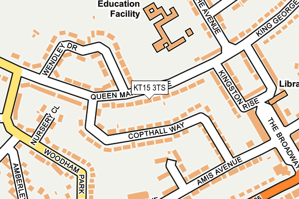KT15 3TS map - OS OpenMap – Local (Ordnance Survey)