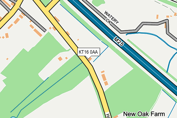 KT16 0AA map - OS OpenMap – Local (Ordnance Survey)