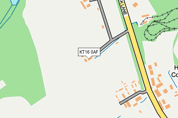 KT16 0AF map - OS OpenMap – Local (Ordnance Survey)
