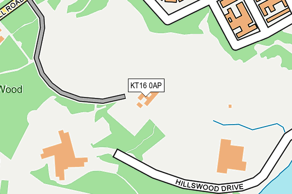 KT16 0AP map - OS OpenMap – Local (Ordnance Survey)