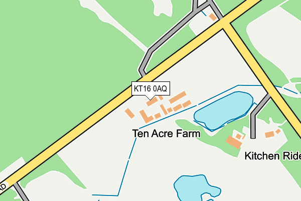 KT16 0AQ map - OS OpenMap – Local (Ordnance Survey)