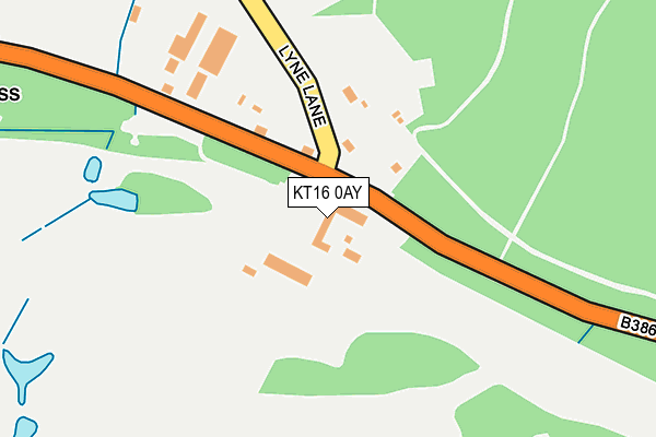 KT16 0AY map - OS OpenMap – Local (Ordnance Survey)