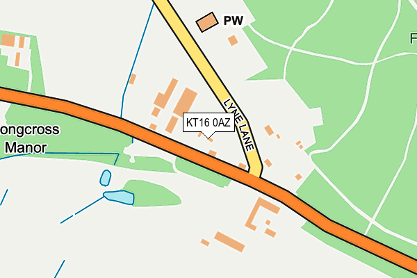 KT16 0AZ map - OS OpenMap – Local (Ordnance Survey)