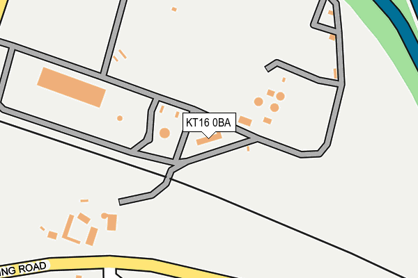 KT16 0BA map - OS OpenMap – Local (Ordnance Survey)