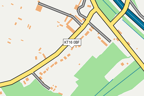 KT16 0BF map - OS OpenMap – Local (Ordnance Survey)