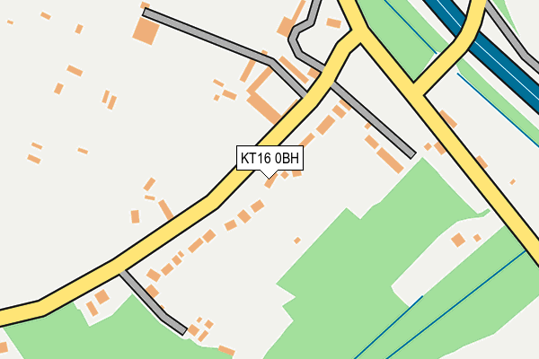 KT16 0BH map - OS OpenMap – Local (Ordnance Survey)