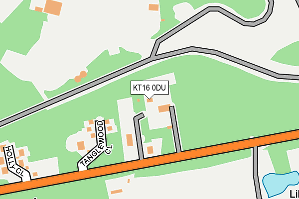 KT16 0DU map - OS OpenMap – Local (Ordnance Survey)