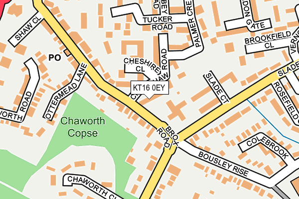 KT16 0EY map - OS OpenMap – Local (Ordnance Survey)